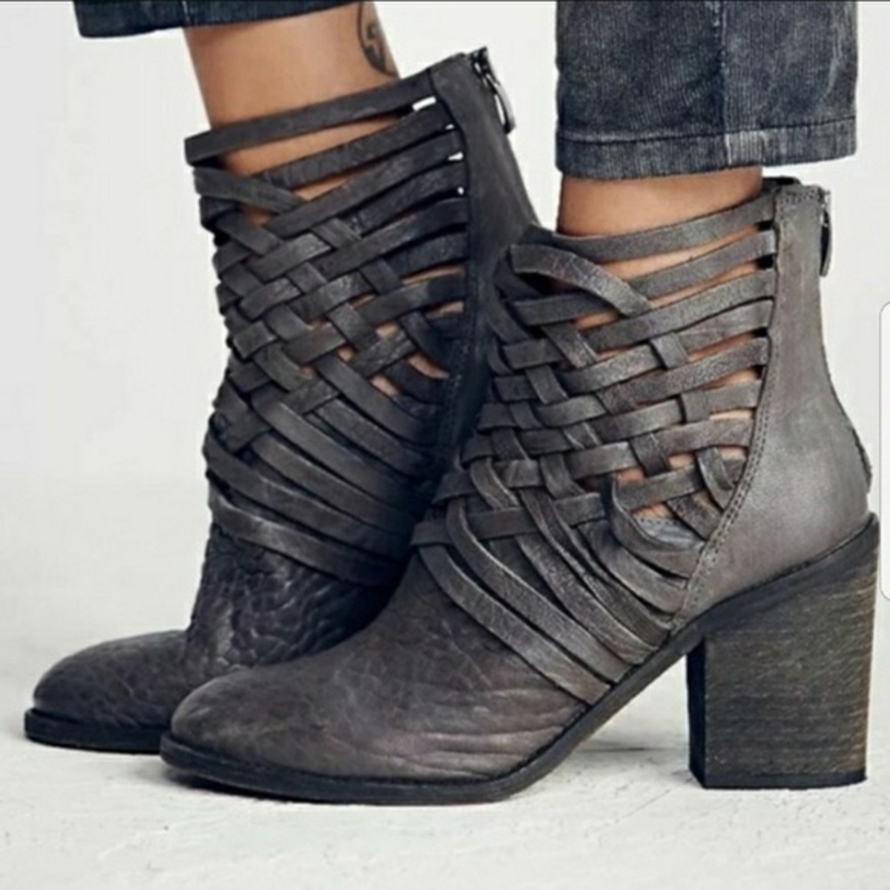 Free People Carrera Distressed Boot Leather 39